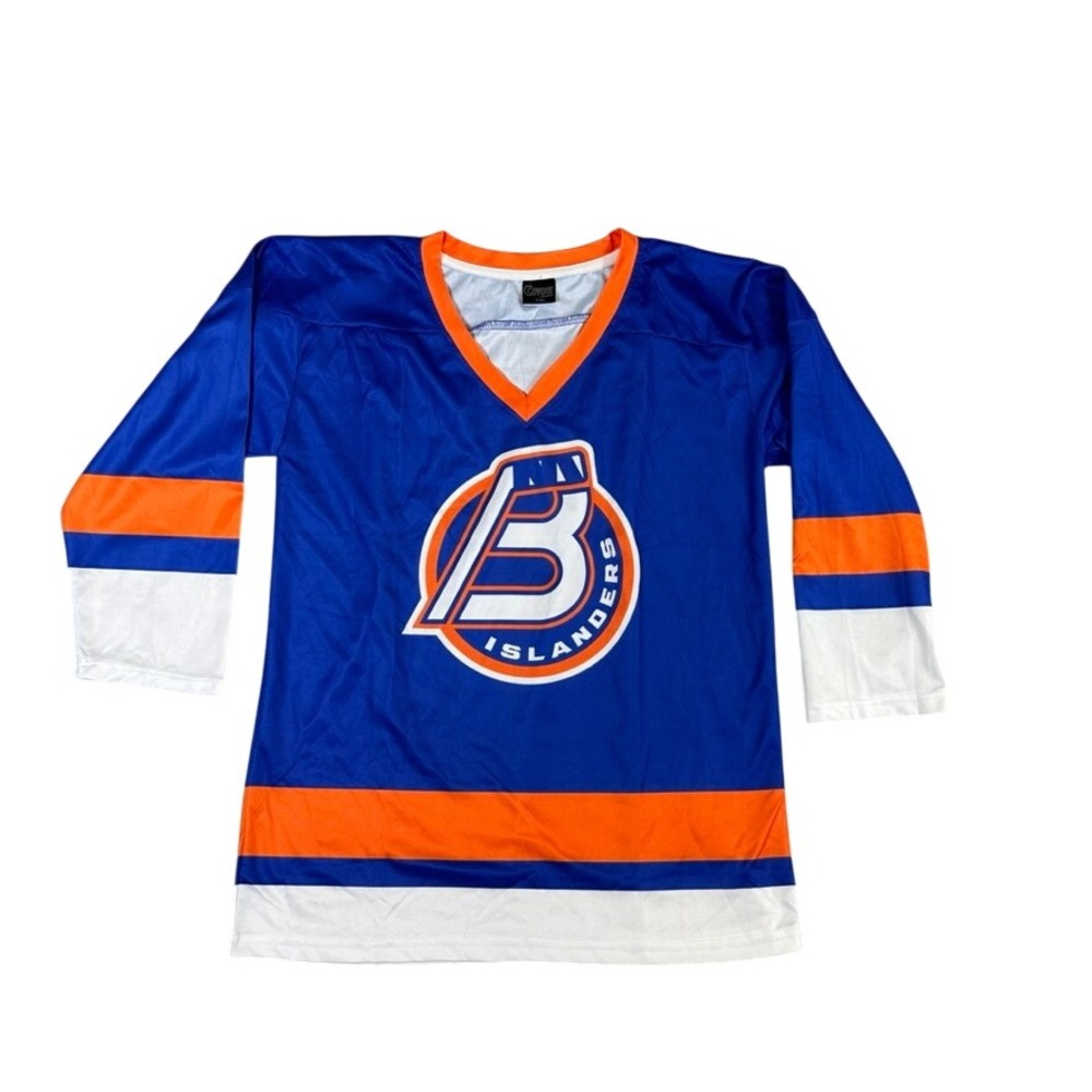 Coyote Promotions NY Islanders Youth Hockey Jersey Blue Orange White YXL